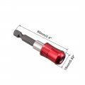 Uxcell Extension Extend Socket Drill Bit Holder Magnetic Hex Screwdriver Power Tools 2 4-inch Length 1 4 -hexagon Red