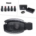Newsmarts Carbon Fiber Key Fob Cover Protector Remote Case Holder For Benz C250 C280 C300 Cla250 Cla45 E250 E320 E350 E500