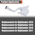 Windshield Washer Fluid Reservoir Tank With Tube For Toyota Highlander 2014 2015 2016 2017 White Replacement 85315-0e070