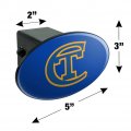 New York City College Of Technology Primary Logo Oval Tow Hitch Cover Trailer Plug Insert 2