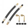 1 Set Tire Valve Extension 2pcs 6 30 Inflator Adaptor With Brass 90 Degree Stem 