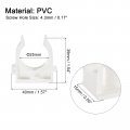 Uxcell Pvc Water Pipe Clamps 10pcs Fit For 25mm 1 Od Hose Hanger Support Pex Tubing U-shaped Clips