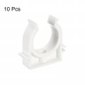 Uxcell Pvc Water Pipe Clamps 10pcs Fit For 25mm 1 Od Hose Hanger Support Pex Tubing U-shaped Clips