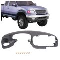 Hecasa Dash Pad Bezel Cover For 1997-2003 Ford F150 Expedition Abs Plastic Center Front Trim Replacement 