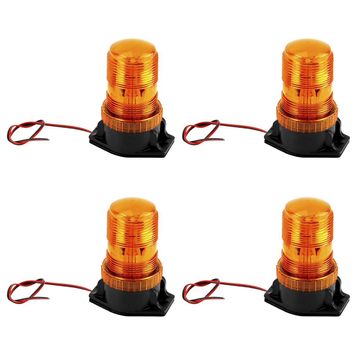 Amber Led Strobe Lights 4 Pack Warning Emergency Flashing Beacon
