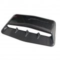 Ihreesy Universal Air Intake Scoop Bonnet Self Adhesive Flow Side Hood Cover Turbo Vent 42cm X25cm Carbon Fiber Pattern 