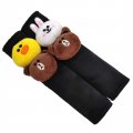 Tianmei 2 Pcs Cute Doll Car Seatbelt Pads Cover Universal Carseat Belt Shoulder Strap Protector For Adults And Kidsi Lf Blacki 
