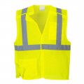 Portwest Us384 Economy Mesh Breakaway Safety Vest Yellow Small 