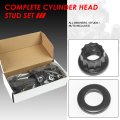12-point Hex Nut Engine Cylinder Head Studs Assembly Kit For Dodge Ram 2500 3500 Cummins 5 9l 12v 89-98