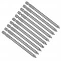 A 10 Pcs 1 4 Shank 100mm Length 6mm Phillips Ph1 Magnetic S2 Screwdriver Bits
