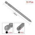 A 10 Pcs 1 4 Shank 100mm Length 6mm Phillips Ph1 Magnetic S2 Screwdriver Bits