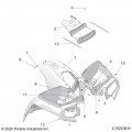 Polaris Atv Cover-front Sonic Blue A5 Genuine Oem Part 5439069-606 Qty 1