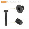 Uxcell 4-40x3 4 Flat Head Socket Cap Screws 10 9 Grade Carbon Steel Hex Countersunk Screw Bolts Machine Fasteners Fully