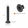 Uxcell 4-40x3 4 Flat Head Socket Cap Screws 10 9 Grade Carbon Steel Hex Countersunk Screw Bolts Machine Fasteners Fully