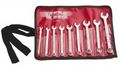 Cw100 9 Piece Midget 6 Point Box Combination Wrench Set Chrome Sae Sizes 1 8 In To 3 With Vinyl Pouch Roll 