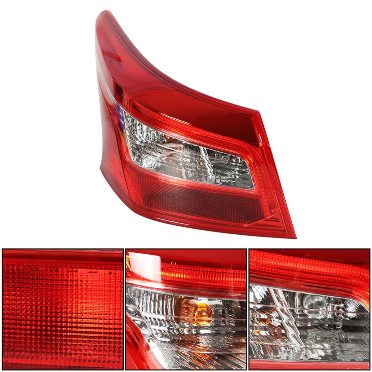 Rear Left Tail Light Assembly For 2016 2017 2018 Sentra Outer Driver Side Replacement Ni2804108 Halogen With Bulbs Red And