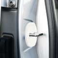 12pcs Silicone Car Door Latch Protective Cover High Elasticity Silent Shock Absorption Lock Accessories For Women Men White 