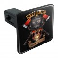 Firefighter Skull First In Last Out Fireman Tow Trailer Hitch Cover Plug Insert