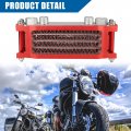 X Autohaux Red M12 Interface Engine Oil Cooler Standard Cooling Radiator Universal For Dirt Bike Pit Monkey Atv Quad 50cc-160cc