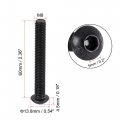 Uxcell M8x60mm Hex Socket Button Head Cap Bolts Screws Carbon Steel 10pcs