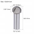 Uxcell Router Bit 1 2 Inch Shank 3 4 Cutting Dia Core Box Flutes Carbon Steel For Carpentry Woodworking Milling Cutter Tool