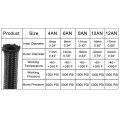 X Autohaux 3ft 6an Fuel Hose An6 Universal Car Braided Nylon Stainless Steel Cpe Oil Gas Line Black