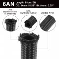 X Autohaux 3ft 6an Fuel Hose An6 Universal Car Braided Nylon Stainless Steel Cpe Oil Gas Line Black