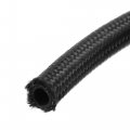 X Autohaux 3ft 6an Fuel Hose An6 Universal Car Braided Nylon Stainless Steel Cpe Oil Gas Line Black