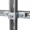 6 Pack 5 Hole U Shaped Connector Bracket For All 1-5 8 Strut Channel Heavy Duty Electro-galvanized
