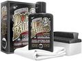 Black Leather Redye And Detail Kit All In One Cleaner Conditioner Dye Waterproofer For Auto Clothing 4 Fl Oz With Sponge 