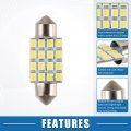 A Absopro 6411 6413 2835 Chipset 16-smd 6000k 36mm Car Led Bulb Interior Festoon Door Dome Map Trunk Cargo Courtesy Glove Box