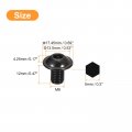 Uxcell Flanged Button Head Socket Cap Screws 20pcs M8x12mm 304 Stainless Steel Black Oxide Drive Fasteners Bolts Fully Thread