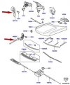 Britpart Hood Release Cable Handle Set Compatible With Land Rover Range L322 2003-2008 Parts Fpf500050 Fsc000030pva