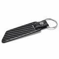 Ipick Image For Cadillac Xt6 Logo Black Real Carbon Fiber Blade Style With Leather Strap Key Chain Keychain Exclusive Official