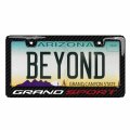 Ipick Image Black Real 3k Carbon Fiber Finish Abs Plastic License Plate Frame For Chevrolet Corvette C7 Grand Sport In 3d