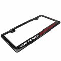 Ipick Image Black Real 3k Carbon Fiber Finish Abs Plastic License Plate Frame For Chevrolet Corvette C7 Grand Sport In 3d