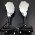 Xkh Group Motorcycle Turn Signal Mirrors Fit For Triumph Daytona Tt600 Trophy Ducati Chrome Clear New