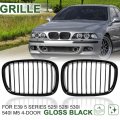 Uxcell 2pcs Glossy Black Front Kidney Grille Grill For Bmw E39 1999-2003 5 Series 528i 540i 4-door