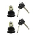 Ignition Lock Cylinders Pair Ford F-53 Motorhome Chassis 1999 To 2004 Black Replacement For 1f2009012b 1l3z11582a With Keys 