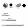 Uxcell 3 Sizes 2 36 4 6 Magnetic Drill Bit Extension Set 1 Hex Shank 10mm Socket Holder Extensions Quick-change For Automotive