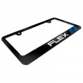 Ipick Image Made For Ford Flex Carbon Fiber Texture Blue Stripe Black Metal License Plate Frame