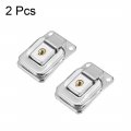 Uxcell 41mm X 28mm Metal Small Size Suitcase Hasp Catch Latch With Keys And Screws 2 Pcs