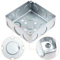 Electrical Box 4 Pcs Square Outlet 21cubic Inches Ten 1 Six 3 Knockouts 1-1 2 Deep Galvanized Steel