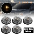 X Autohaux 5pcs Top Cab Marker Light Roof Running Lamps Clear Covers Lens Yellow Led For Chevrolet C30 C20 K30 K20 1977-1986