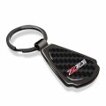Ipick Image For Chevrolet Z71 Real Black Carbon Fiber Gunmetal Teardrop Key Chain Keychain Official Licensed