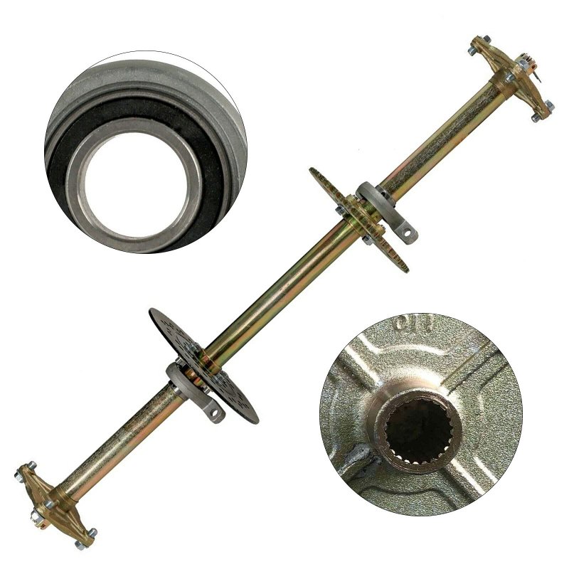 Go Cart Rear Axle Kit 32in 815mm Kart Assembly Complete Wheel Hub 32 Inch For Mini Kids Atv Quad Buggy