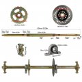 Go Cart Rear Axle Kit 32in 815mm Kart Assembly Complete Wheel Hub 32 Inch For Mini Kids Atv Quad Buggy