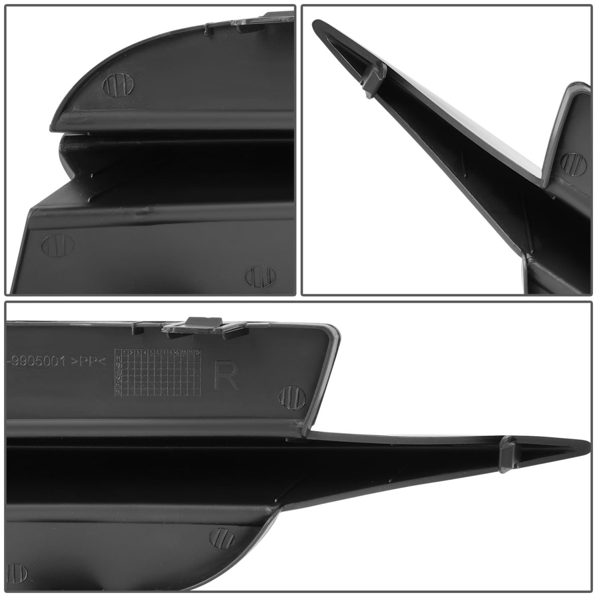 Non Fog Lamps Ho1039103 Front Light Bezel For Honda Civic Coupe 2009-2011 Passenger Right Side Matte Gloss Black Silver