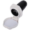 50 Amp 125 250v Power Cord Twist Electrical Lock Boat Rv Marine Inlet With Indicator Light White