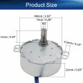 Bettomshin 2pcs Synchronous Motor Ac 110v 2 5-3rpm Turntable Cw Ccw Direction 4w Tyc-50 Double Flat Tapping Shaft